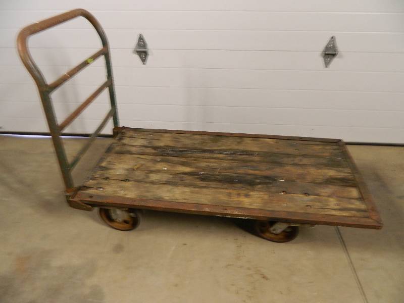 lot 9 image: Vintage Nutting Warehouse Cart