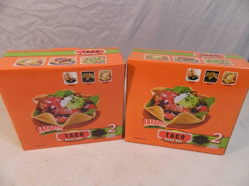 lot 48 image: 4 New Taco Bowl Baking Accessories