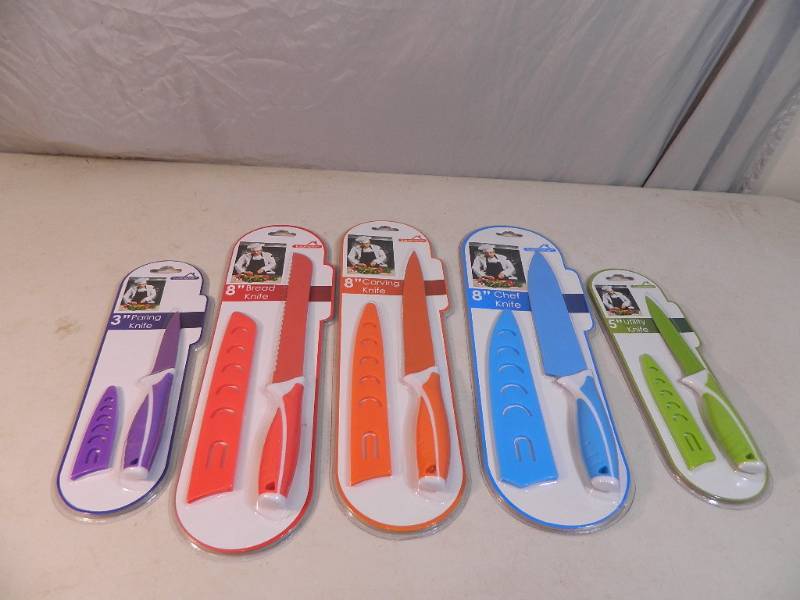 lot 61 image: 5 New Kitchen Knives with Sheaths