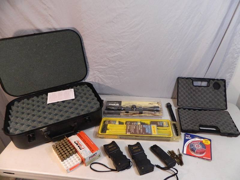 lot 65 image: 44 Ammo, Gun Cases, Accessories