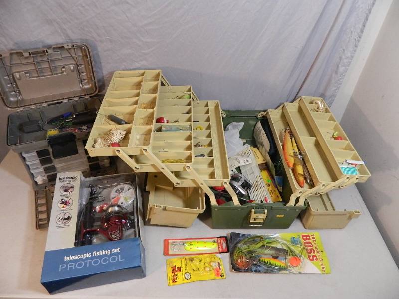 lot 70 image: Tackle Boxes and Assorted Fishing Tackle