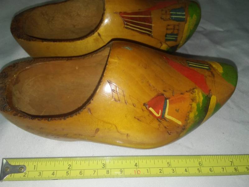 lot 5 image: Vintage Authentic Wooden shoes