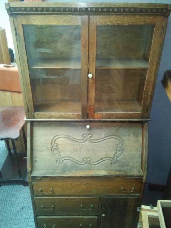 lot 33 image: Antique Desk with upper bookcase