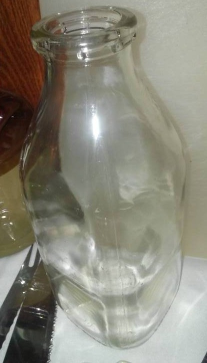 lot 102 image: Vintage One quart milk bottle  kitchen.