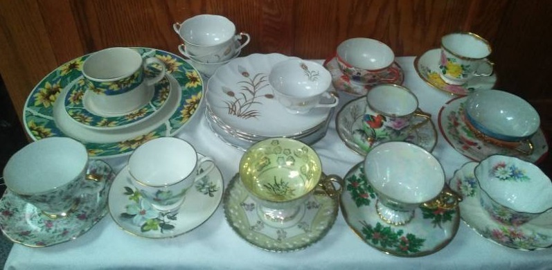 lot 104 image: cups, matching saucers  more.