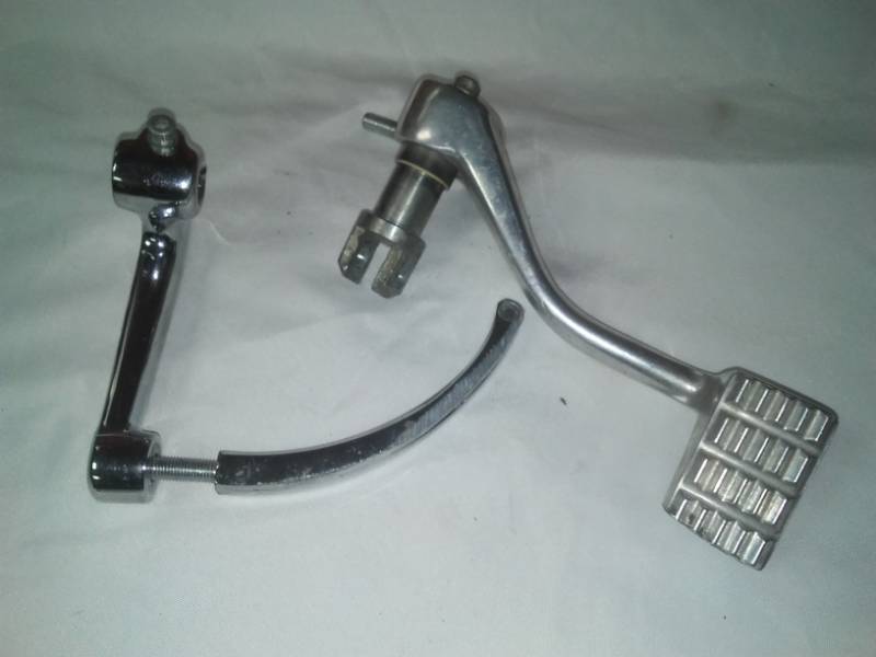 lot 159 image: Motorcycle Foot brake  chrome pieces.