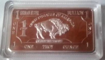 lot 195 image: Bison NDSU silver one ounce German, bouillon.