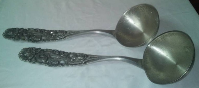 lot 222 image: Exquisite Pewter Eik Tinn Norway Ladles. (2)