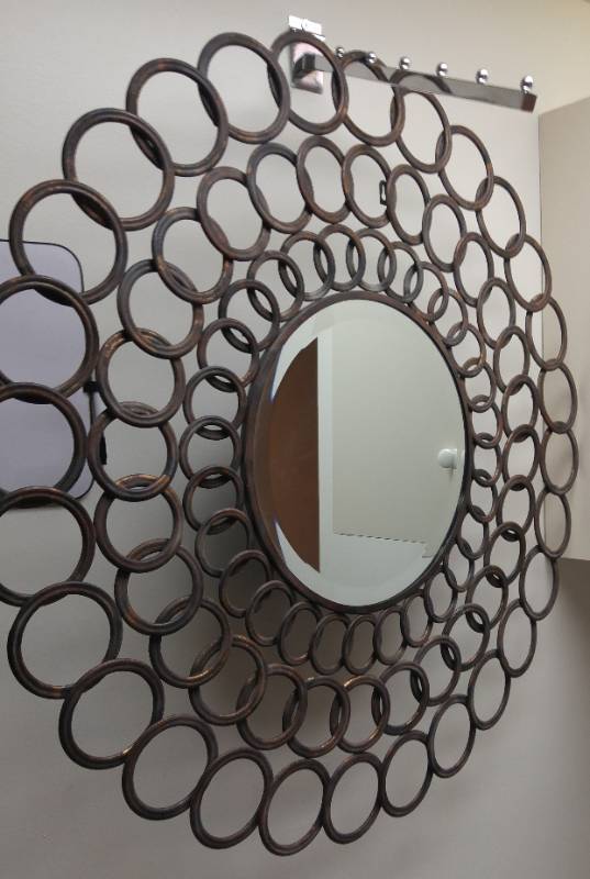 lot 521 image: Copper Color Accent Mirror