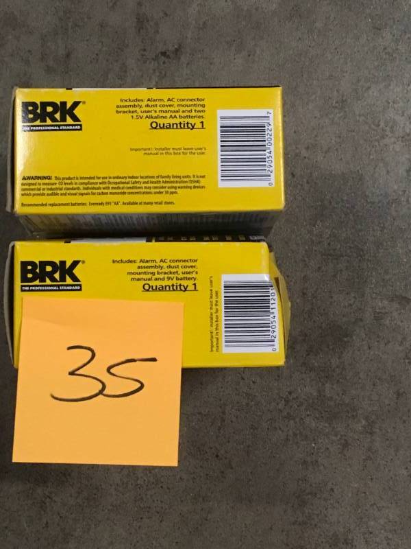 lot 35 image: (Lot of 2 ) First Alert Hardwired Interconnected Smoke and Carbon Monoxide Alarm with Voice Alert- open box