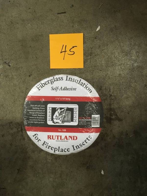 lot 45 image: Rutland 10 ft. x 1-12 in. Fiberglass Fireplace Insert Insulation- new