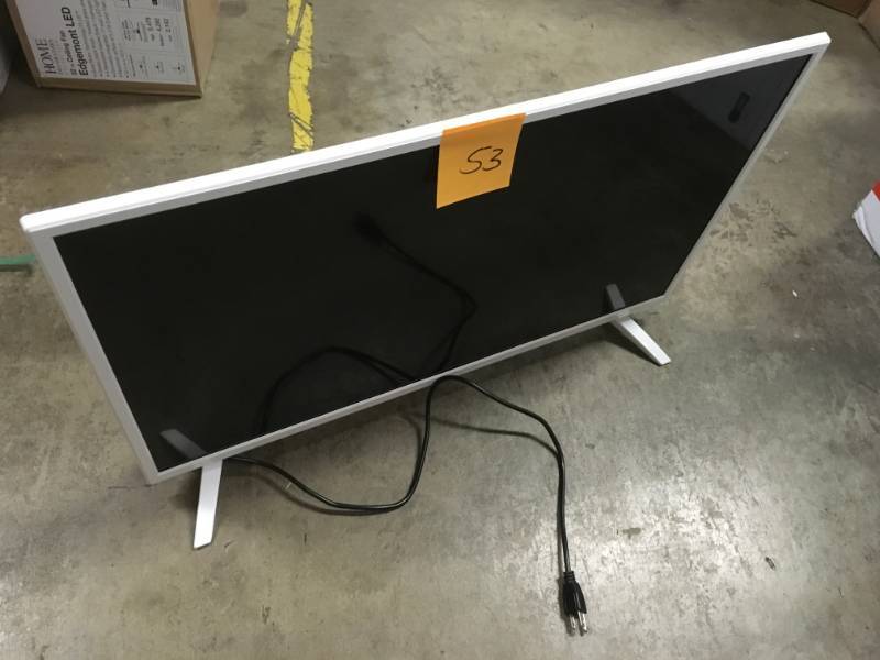 lot 53 image: GPX 32 in. LED 1080p 60Hz Full HDTV DVD Player Combo, White- good condition