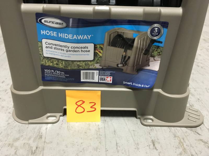 lot 83 image: Suncast 100 ft. Hose Hideaway- good condition