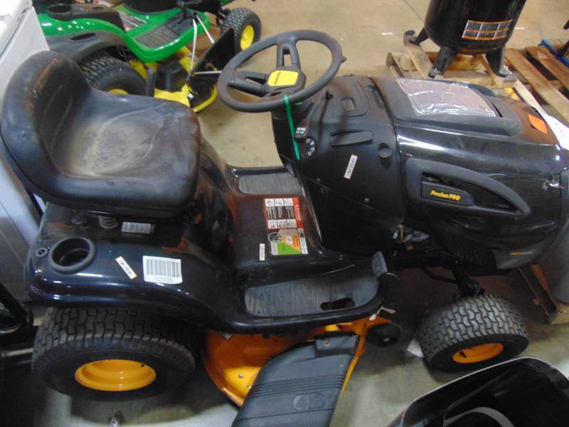 lot 303 image: Poulan PRO 42 in. 19 HP Briggs & Stratton Automatic Gas Front-Engine Riding Mower 960460077