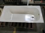 lot 204 image: Bootz Mauicast Plus 60 in. Right Drain Rectangular Alcove Soaking Bathtub in White - Enamel Damage RH Interior and LH Top Side