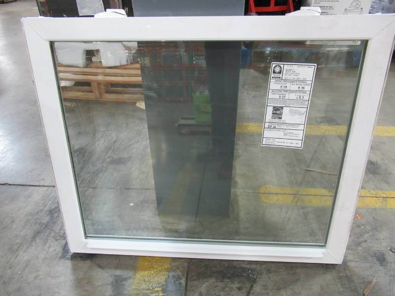 lot 160 image: Replacement Vinyl Bottom Sash For Double Hung Window, Low E Argon Filled Glass, No Grill. Dual Cams, With Tilt. 32 X 26 18 X 1 14
