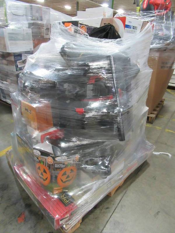 lot 218 image: WHOLESALE MIXED PALLET OF RETURNS - POWER TOOLS, SMALL HOUSEWARES & SEASONAL ITEMS