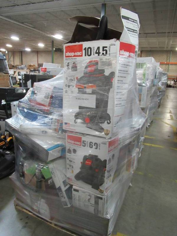 lot 220 image: WHOLESALE MIXED PALLET OF RETURNS - POWER TOOLS, SMALL HOUSEWARES & SEASONAL ITEMS