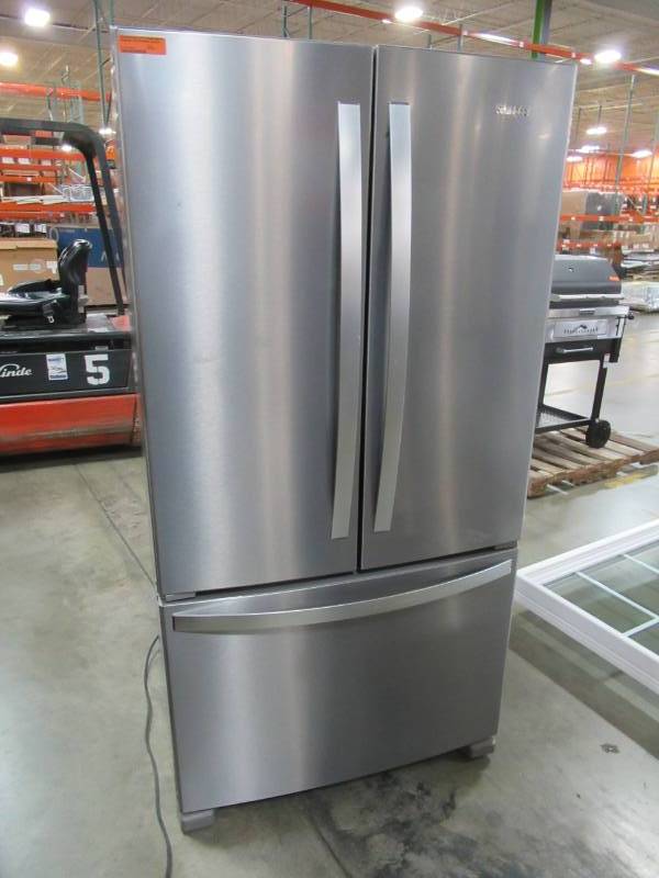 lot 223 image: Whirlpool 25.2-cu ft French Door Refrigerator with Ice Maker (Fingerprint-Resistant Stainless Steel) ENERGY STAR WRF535SWHZ - WILL NOT POWER UP - FOR PARTS OR RESTORE