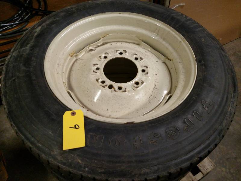 lot 9 image: (4) Skid Loader Snow Tires on Rims,...