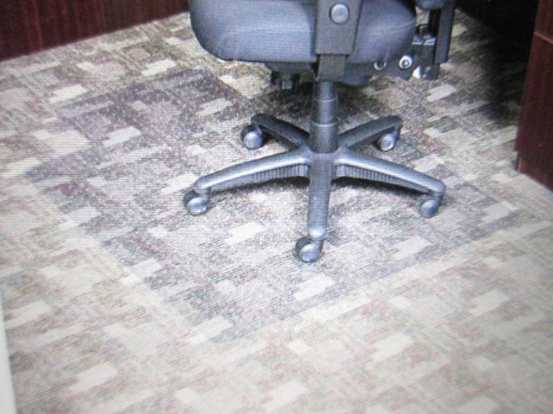 lot 28 image: Dimex 36 x 48 Clear Office Chair ...