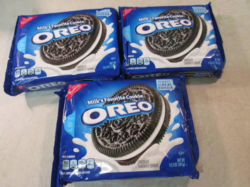 lot 72 image: 3 Packs of Oreo Cookies Best by Apr...