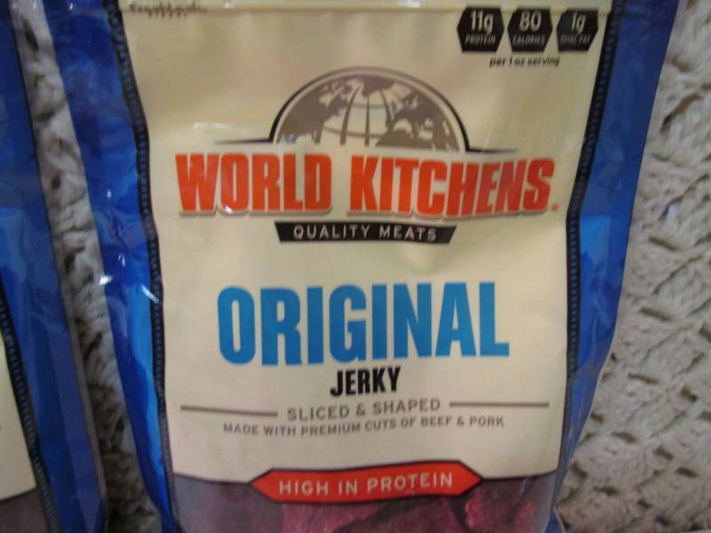 lot 142 image: 2 Jumbo Size Bags of Original Jerky...