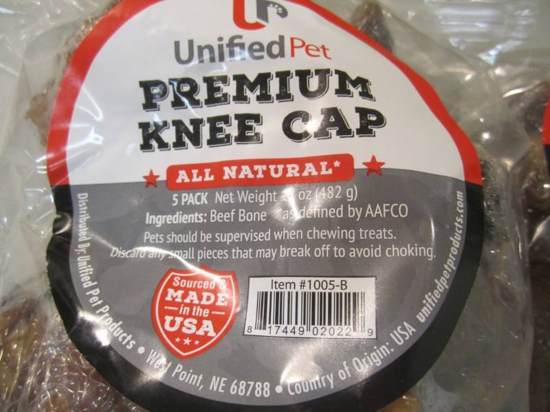 lot 244 image: 3 Bags of Premium Knee Cap Dog Chew...