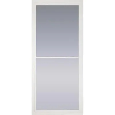 Pella Rolscreen White Full View Aluminum Storm Door Common 36 In