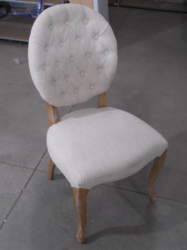 lot 74 image: Shiraz Linen Oval Back Dining Chairs