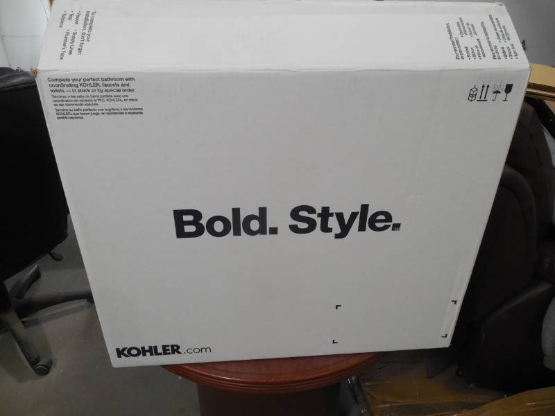 lot 93 image: KOHLER  Cimarron 8 in. Widespread Vitreous China Pedestal Combo Bathroom Sink in White with Overflow Drain