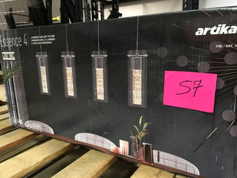 lot 57 image: Artika Essence 27-Watt Chrome Integrated LED Pendant- not used