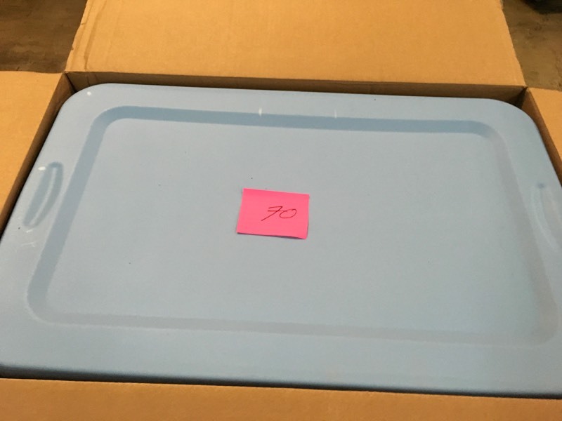lot 70 image: HDX 30 Gal. Tote Blue- good condition
