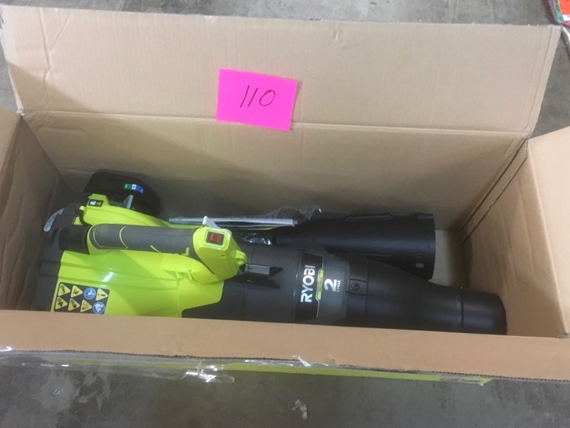 lot 110 image: RYOBI 160 MPH 520 CFM 25cc Gas Jet Fan Blower- good condition