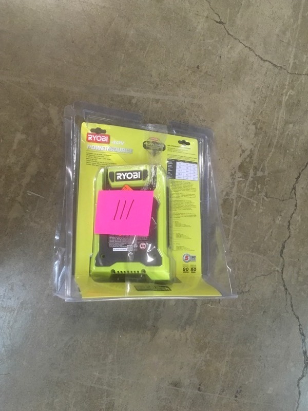 lot 111 image: 300-Watt 40-Volt Battery Powered Inverter Generator-open box