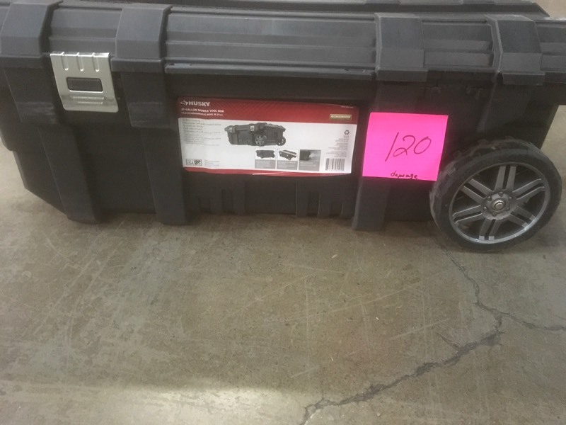 lot 120 image: Husky 35 in. Rolling Tool Box  SEE PICS DAMAGE