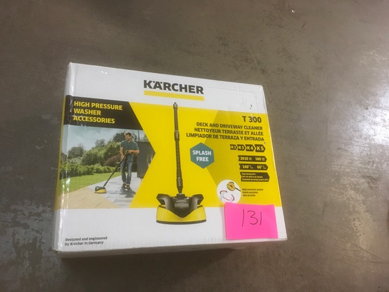 lot 131 image: Karcher T300 DeckDriveway Cleaner for Electric Pressure Washers- good condition