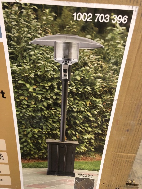 lot 160 image: Hampton Bay 48,000 BTU Black Gas Patio Heater in good conditions