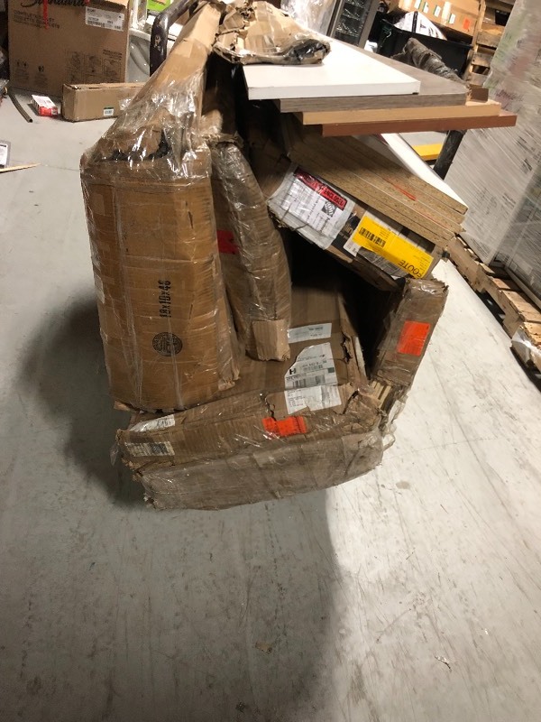 lot 168 image: Lot of assorted Storage shelves units and pieces - cart is NOT included