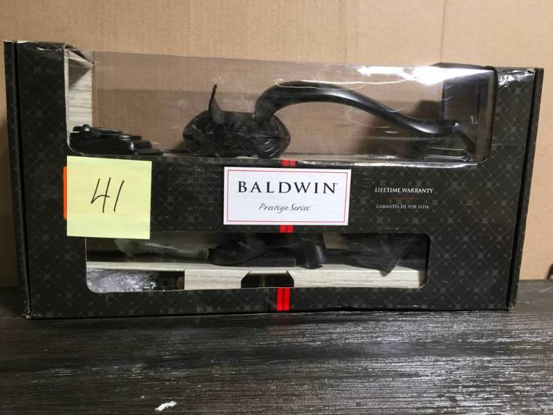 lot 41 image: Baldwin 180MDHXMDL ARB 11P SMT Medina Single Cylinder Handleset, Venetian Bronze- open box