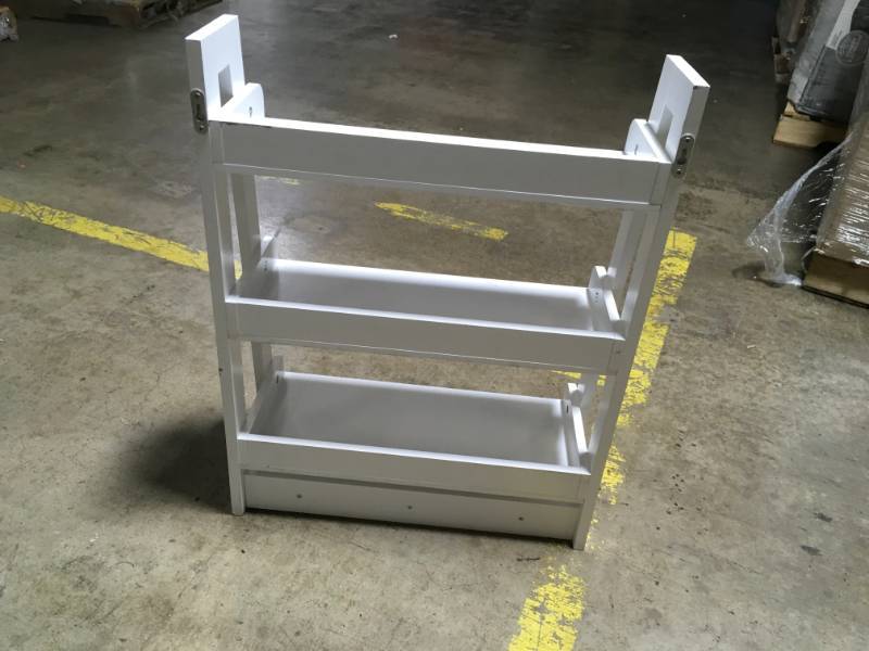 lot 51 image: RiverRidge Home Amery Collection 19.81 in. W Wall Shelf with Hooks, White- good condition