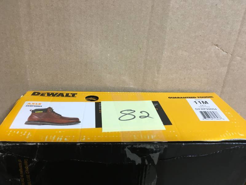 lot 82 image: DEWALT Mens Axle Waterproof 6 Work Boots - Steel Toe - Walnut Pitstop Size 11(M)- not used