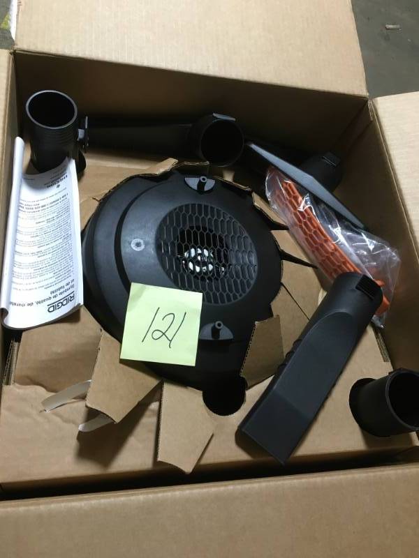 lot 121 image: RIDGID 10 Gal. 6.0 Peak HP Stainless Wet Dry Vac- good condition