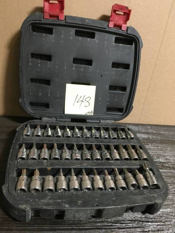 lot 148 image: Husky 38 in. Drive Master Bit Socket Set (37-Piece)  USED