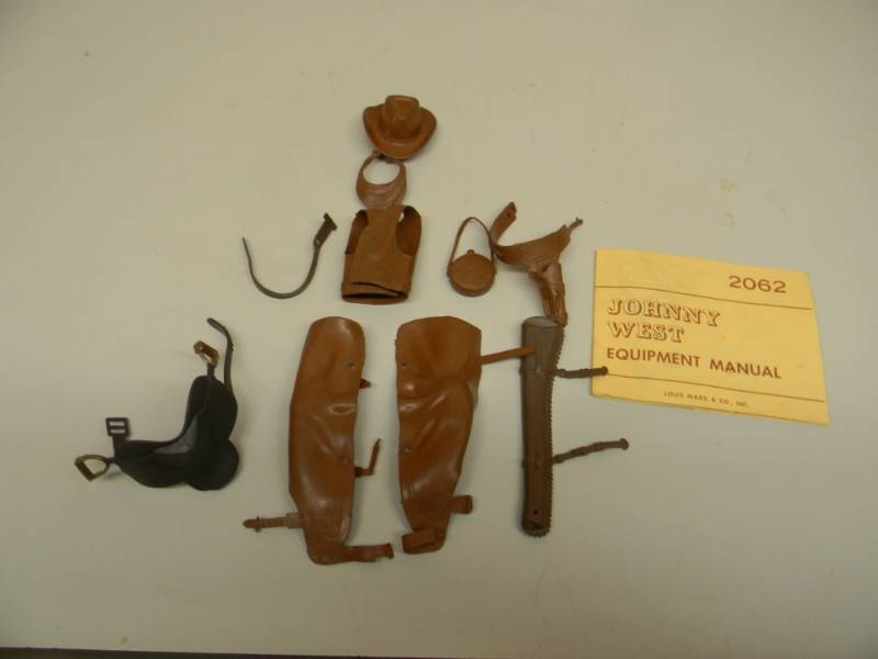lot 18 image: Vintage Marx Original Johnny West Equipment Manual and accessories-1960s - GREAT GROUP - SEE PICTURES