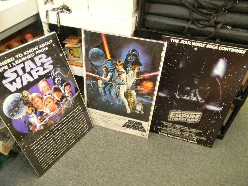 lot 27 image: VINTAGE 1977 STAR WARS MOVIE POSTER - VINTAGE 1979 STAR WARS THE EMPIRE STRIKES BACK MOVIE POSTER - VINTAGE 1996 STAR WARS POSTER - NICE - GREAT COLLECTION - SEE PICTURES