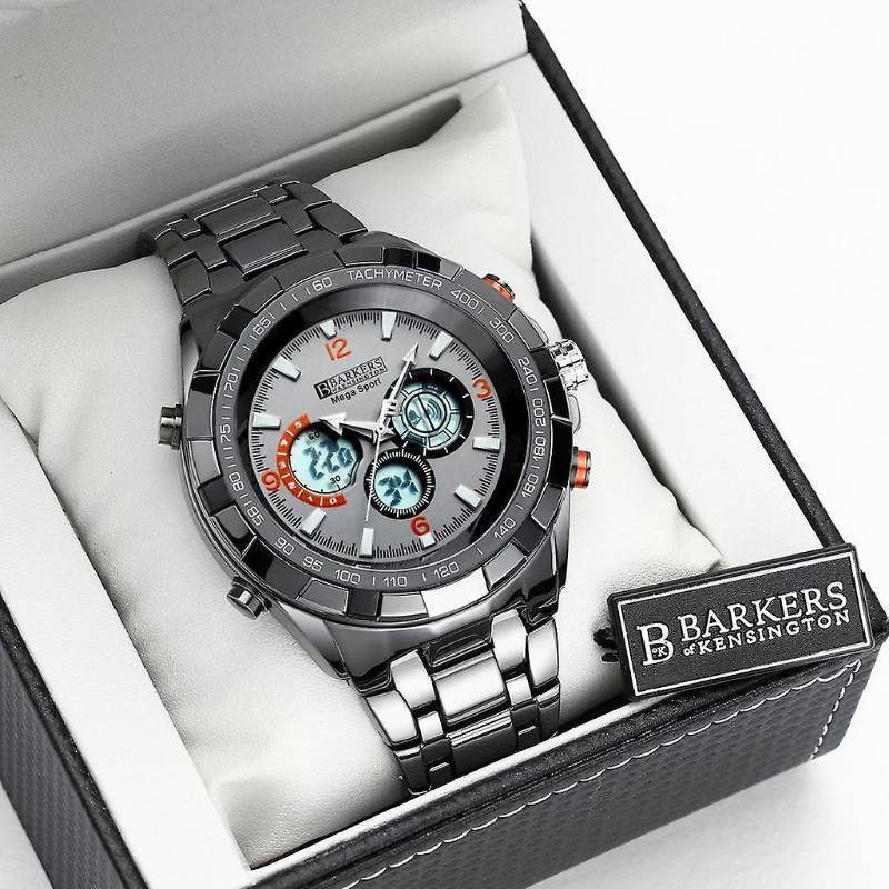 lot 62 image: Barkers of Kensington Mega Sport Grey Timepiece - $680