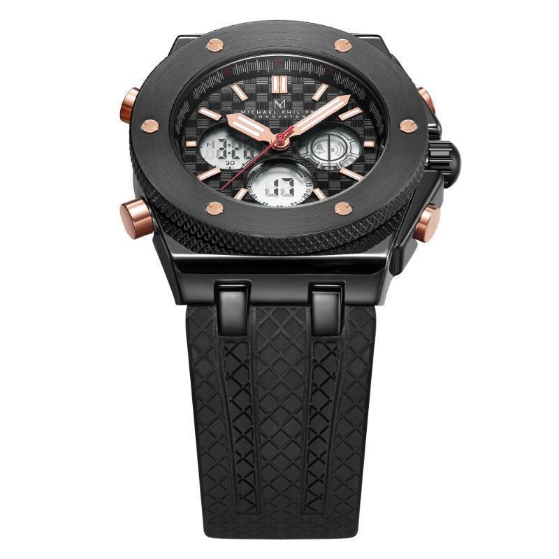 lot 64 image: Mens Innovator  44mm Tropic Rubber Musk Rose
