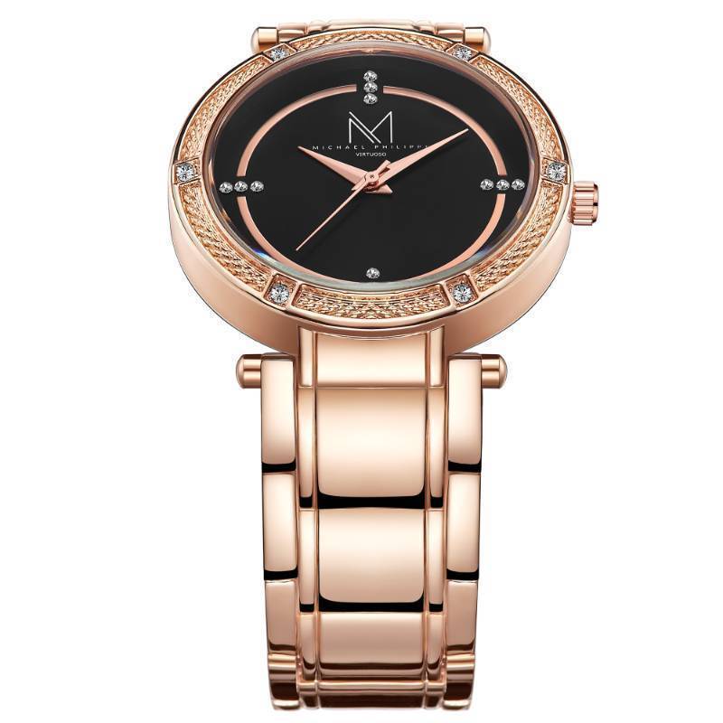 lot 78 image: Womans Virtuoso  38mm Steel Link Bracelet Night Rose
