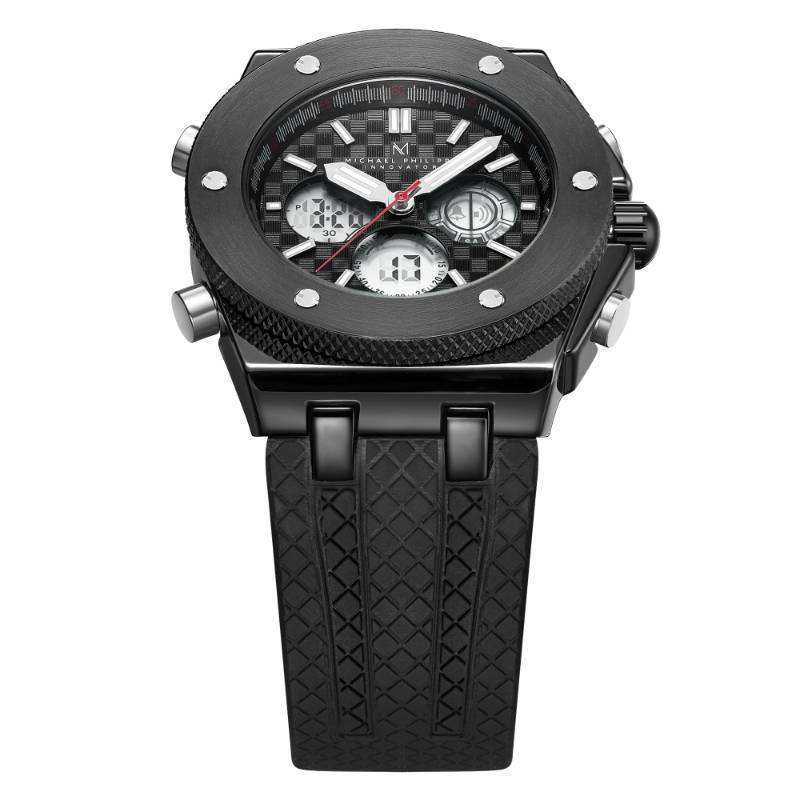 lot 81 image: Mens Innovator  44mm Tropic Rubber Vinchi Silver